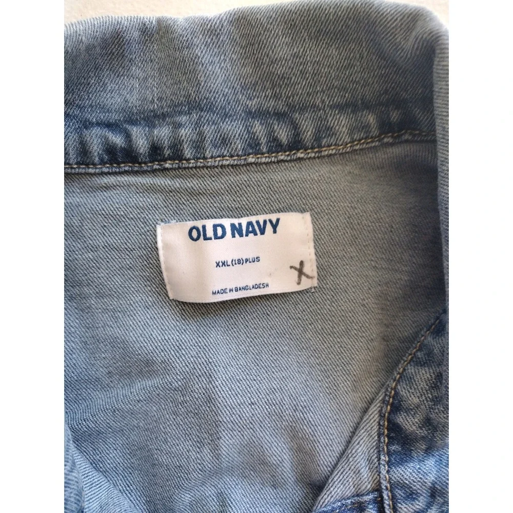 Old Navy‎ Girls XXL Denim Jean Jacket Light Wash Classic Trucker